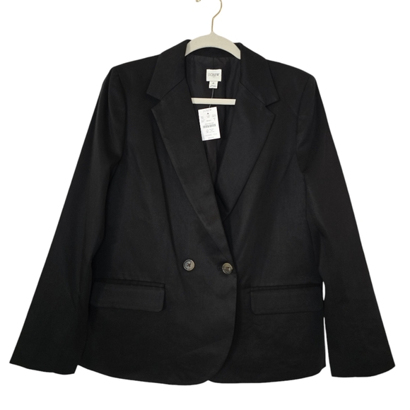 J. Crew Drapey Twill Double-Breasted Blazer - Picture 4 of 9